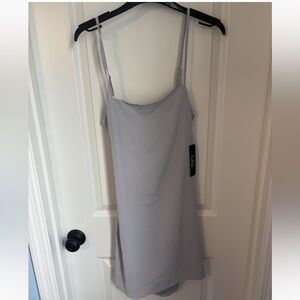 Lulu's Light Gray Mini Dress